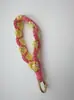 Popular Lanyard de Margarita Lanyard de Flor Llavero Tejido a Mano Pulsera para Bolso Lanyard de Flor Colorida para Teléfono Móvil