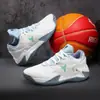 Zapatillas de baloncesto transfronterizas de alta calidad para hombre, transpirables, antideslizantes, resistentes al desgaste, para entrenamiento de competición juvenil y para estudiantes.
