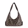 Bolso de Hombro con Remaches Personalizado de Moda para Mujer 2026 Tendencia Europea y Americana Bolso de Axila Bolso de Mano de Moda Bolso de Viaje de Lujo Ligero