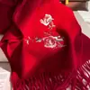 ¡Alta calidad! Bufanda de Lana para Mujer en Invierno, Bordado de Alta Gama, Versátil, Cálida y para Regalar a Mamá, Nuevo Chal 2025