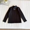Nausicaä del Valle del Viento 2025 Nueva Ropa de Invierno para Niños Estilo Coreano Cuello Alto Medio Camiseta Base con Letras para Niños y Niñas Manga Larga Versátil