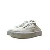 Piel de oveja~Nuevo Estilo Serie Miu Zapatos Galleta para Mujer, Zapatos de Lona con Plataforma de Suela Gruesa, Mocasines Perezosos Casuales sin Cordones con Punta Cerrada