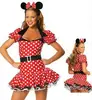 Fantasia Cosplay de Halloween Festa Anual Minnie Mickey Traje Cosplay Bolinhas Bloqueio de Cores Convenção de Quadrinhos Sessão de Fotos Vestido de Dança