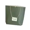 Bolsa de Tela No Tejida con Borde Cosido Color Verde Militar Bolso de Hombro Logo Personalizado Bolsa Tote para Tienda de Ropa Universal para Centros Comerciales