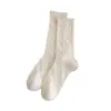 Calcetines de Malla Floral Blancos para Mujer, Calcetines de Media Pantorrilla, Delgados y Transpirables para Primavera y Verano, con Borde de Encaje, Calcetines Largos de Algodón Estilo Ballet