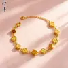 Pulsera de Mariposa Dorada Perla Hielo Triturado, Pulsera de Calabaza Corazón Perla de la Suerte, Trébol de Cuatro Hojas Oro Arena, Venta Directa del Fabricante