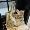Bolsa Tote de Gran Capacidad Estilo Japonés y Coreano, Bolsa Casual de Lona Lavable, Bolso de Mano Color Caqui para Viajes Diarios