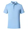 Camiseta Solona de Manga Corta con Cuello Solapa de Verano Camisa Polo Bordada Elegante Ropa de Trabajo Diylogo Color Sólido Ropa de Grupo