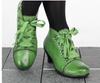 Comercio exterior 2020 Invierno nuevo tacón bajo tacón fino 40-43 cordones delanteros botas tipo calcetín mujer JGB2020N0012046