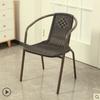 Cadeira Mesa de Rattan Vidro Sala de Estar Varanda Rattan Casual Mesa de Centro Pequena Quadrada Conjunto de Três Peças Redonda Combinação Simples