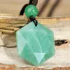 Collar de Piedra Natural Multifactetado Estilo Nuevo Europeo y Americano para Mujer, Colgante Versátil Largo de Ojo de Tigre, Joyería de Collar de Estrella de Seis Puntas