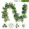 Simulação de flores artificiais transfronteiriças, plantas, videiras, folhas de eucalipto, eucalipto, gypsophila, rattan, decoração de casamento ao ar livre