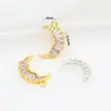 Colgante de Oro Real 18K que Conserva el Color con Circonia Microincrustada Trébol de Cuatro Hojas Mariposa Corazón de Melocotón Material para Pulsera DIY Cuentas D103B