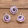 Colgante Ojo del Diablo de Aleación de Zinc de 5 Colores para Joyería DIY Conector Redondo Geométrico Accesorios para Collares Pulseras