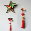 Colgante de pared de cinco estrellas colgante de pared simulado traje colgante de pared flor artificial de plástico cesta colgante decoración de pared interior pared interior decoración escolar Floricultura