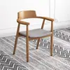 Silla de comedor de madera maciza nórdica Hiroshima Kennedy restaurante sillón presidencial silla para reuniones en casa simple y casual