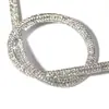 Tubo Redondo Full Strass com Adesivo Tubo para Acessórios de Joias DIY Acessórios para Roupas Sapatos Tira de Strass Corda de Strass Tubo de Strass Estilo Ins