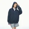 Sudadera con capucha y cordón de media cremallera para Hombre y Mujer, Temporada Primavera y Otoño 2026, Peso Pesado, Corte Holgado, Casual, Versátil