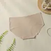 Ropa Interior de Mujer Transpirable de Seda Helada Sin Costuras Triángulo Estilo Europeo y Americano para Yoga Deportivo Tallas Grandes Cintura Alta