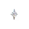 Pendientes de Estrella de Zirconia de Plata Pura S999 para Mujer, Pendientes Pequeños y Delicados de Estrella de Cuatro Puntas, Joyería para Orejas de Gama Alta y Amigable con la Piel al por Mayor