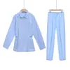 Cárdigan estampado cuello inferior ropa de enfermera Hospital doctor traje de manga larga con abertura ropa de trabajo de invierno ropa de belleza