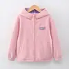Cárdigan con capucha para niña estilo nuevo de primavera, Chaqueta deportiva cálida para niño de primavera y otoño, Top de forro polar, Ropa de forro polar para niños