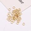 Cobre Banhado a Ouro 14K com Preservação de Cor, Argola Simples de Cobre DIY Feita à Mão, Conector de Colar/Pulseira de Argola Aberta, Acessórios de Argola Fechada