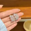Pendientes Tejidos de Florales Franceses Retro Exquisitos Elegantes Versátiles en Forma de C con Ventana, Pendientes de Plata 925 de Lujo Ligero de Alta Gama Versátiles