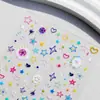 Cyansea Popular Transfronteiriço Estilo Y2K Dopamina Colorido Estrela Coração Decoração de Unhas Adesivos DIY Planejador Celular