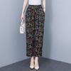 Pantalones Casuales de Algodón y Seda con Bolsillos para Mujer Verano Talla Grande Rectos Sueltos Cortos Estilo Caído Cintura Elástica Pantalones de Madre