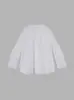 Produto Novo Primavera 2026 Jn*By Feminino Gola Redonda Suéter Manga Longa Solto Confortável Top de Algodão Camisa Casual Feminina