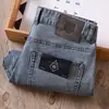 Jeans retos de alta qualidade masculino casual verão 2023 marca de luxo leve branco lavado retrô europeu calça fina