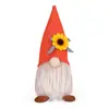 Decoração de Festival da Colheita Transfronteiriça Dia de Ação de Graças Rudolph Girassol Boneco Sem Rosto Ornamento de Mesa Janela Boneco Anão