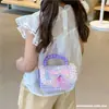 Bolsa Transversal Infantil, Bolsa Pequena Perolada Fragrante para Menina, Bolsa Fofa de Pérolas, Bolsa de Ombro, Bolsa de Desenho Animado da Princesa Elsa