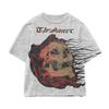 Camiseta holgada de algodón unisex con estampado de moda urbana oscura estilo Harajuku retro americano Y2K de verano