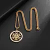 Colgante Hueco de Estrella de Seis Puntas Incrustada de Diamantes de Acero Inoxidable Array Moda Retro Europea y Americana Lujo Ligero Collar Personalizado Joyería al por Mayor