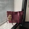 2025 Grande Capacidade Outono e Inverno Casual Novo Estilo Pingente Fosco Textura Retrô Classe Trabalho Tote Bolsa de Ombro
