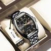 Reloj de hombre de barril de vino de marca suiza, reloj de cuarzo impermeable luminoso de lujo, explosiones de comercio exterior en vivo, una generación de cabello