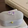 Pendientes de Mariposa y Flor con Circonita Estilo Dulce y Femenino para Mujer, Exquisitos y Compactos, Pendientes de Moda Personalizados