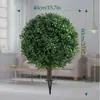 Árbol de Bola de Boj Artificial con Bolas Redondas Insertadas en el Suelo, Planta Falsa Adecuada para Uso en Exteriores en Balcones, Jardines y Terrazas para Decoración y Embellecimiento