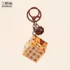 Internet Red Llavero Cubo de Rubik Capibara Lindo Dibujo Animado Llavero Capibara Pareja Colgante para Bolsa Pequeño Regalo Creativo