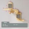 Árbol para Gatos de Pared DIY Marco de Escalada para Gatos Montado en Pared Rascador para Gatos Montado en Pared Plataforma de Salto para Gatos Estante para Gatos de Madera Maciza Cama para Gatos Integrada