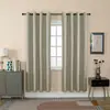 Cortinas de Lino 99% Opacas para Venta al por Mayor Transfronteriza, Tela de Poliéster, Tela Opaca, Cortinas para Hotel, Dormitorio, Balcón, Protección Solar y Aislamiento Térmico