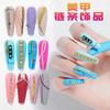 Dedo princesa unha joias japonesas Macaron cor cadeia nail art com diamante metal decorativo corrente DIY unhas joias