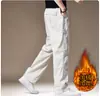 Novas Calças Casuais de Verão Estilo Japonês de Perna Reta para o Dia a Dia Versátil Bege Cintura Elástica Emagrecedoras de Perna Larga Casuais