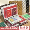Bolsa de Almacenamiento de Documentos Familiares, Carpeta de Cuero Engrosado A4 con Portatarjetas, Certificado de Nacimiento, Cubierta Protectora para Cartilla de Vacunación, Organizador de Documentos
