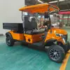 Carrinho de Golfe Elétrico Veículo de Patrulha para Passeio Turístico em Ponto Cênico Veículo de Transporte com Caçamba Veículo Off-road Transfronteiriço