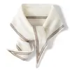 Cachecol Triangular de Cashmere para Mulheres 100% Cashmere Puro Casual Versátil Simples Moda Combinando Cores Tricô Quente Cachecol