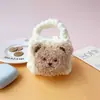 Monedero de Peluche Tejido de Dibujos Animados Ins Bolsa Portátil para Almacenamiento de Cables de Auriculares Bolsa Linda de Niña para Almacenamiento de Joyas