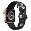 Pulseira de silicone com fivela borboleta estampada para Apple IWatch AppleSeries910ultra2